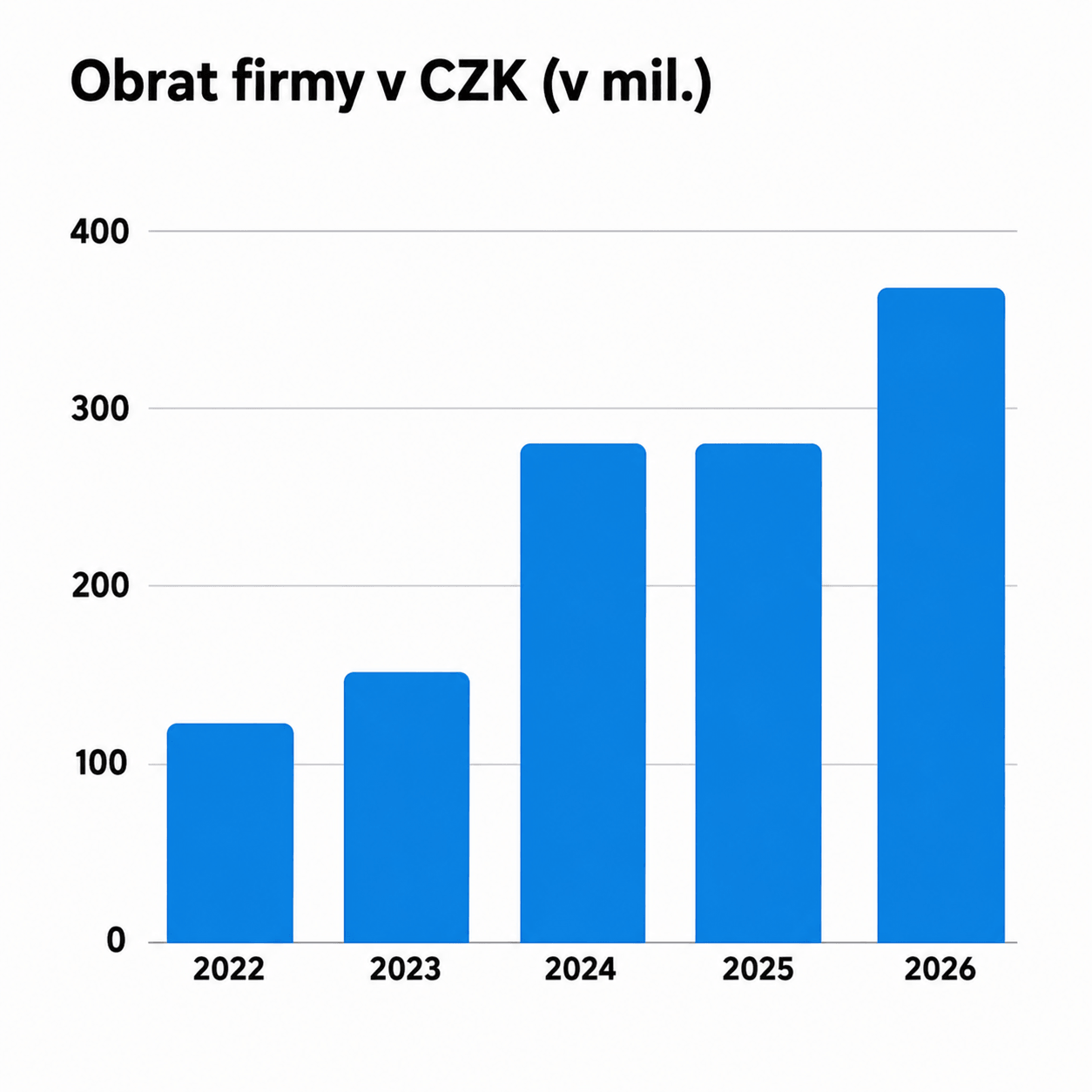 Graf obratu firmy